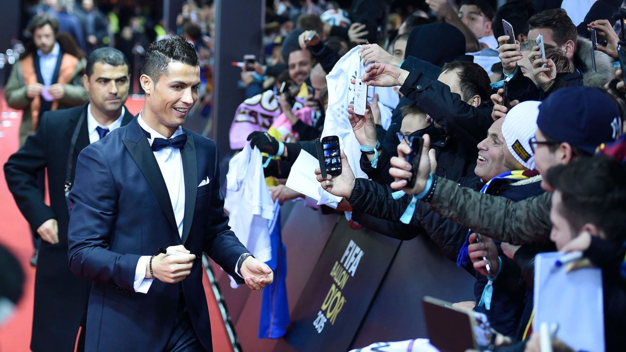 Die Stars des Weltfussballs bei der FIFA Ballon d’Or Gala 2015 im Kongresshaus Zürich